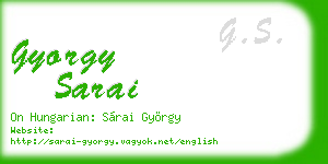 gyorgy sarai business card