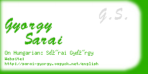 gyorgy sarai business card